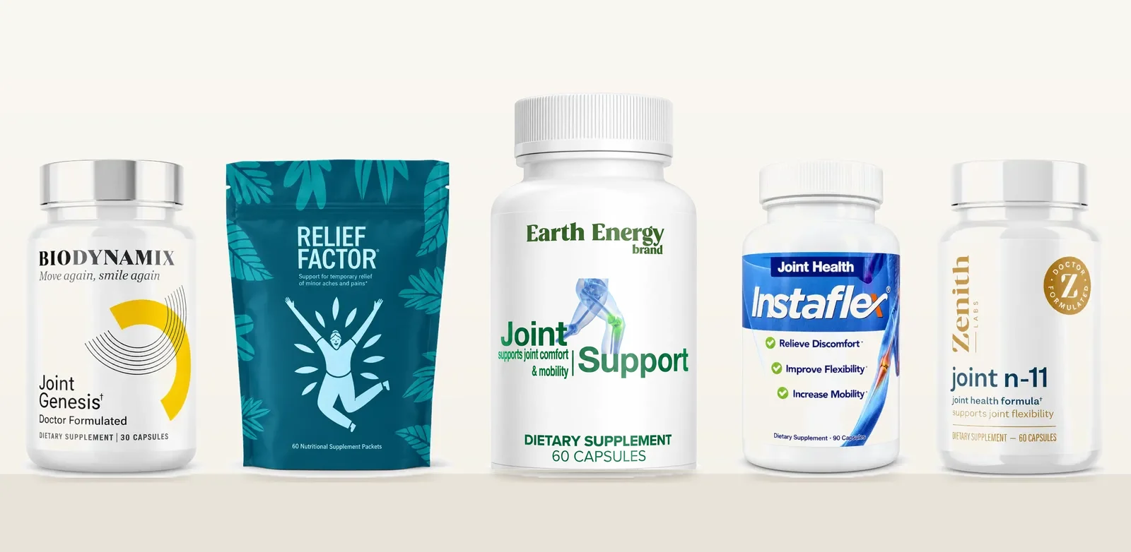 Five popular joint support supplements compared side by side