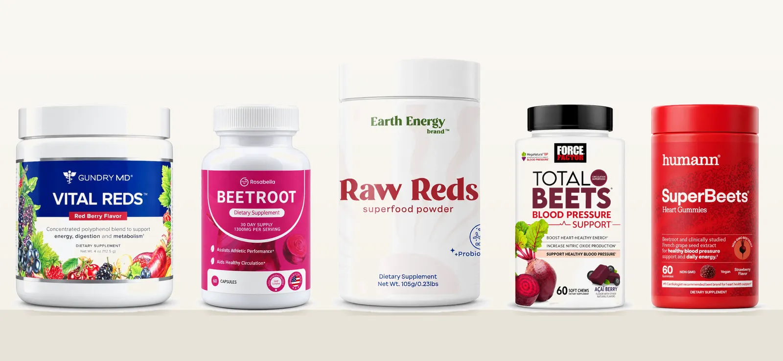 The five red polyphenol supplements we compared, side by side
