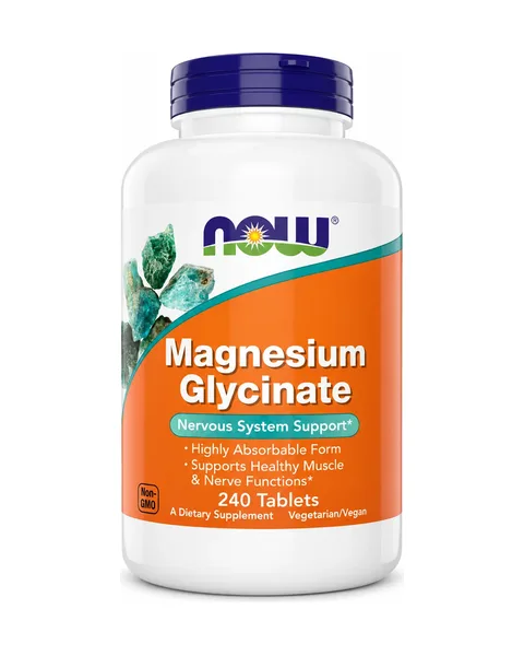 NOW Foods Magnesium Glycinate bottles