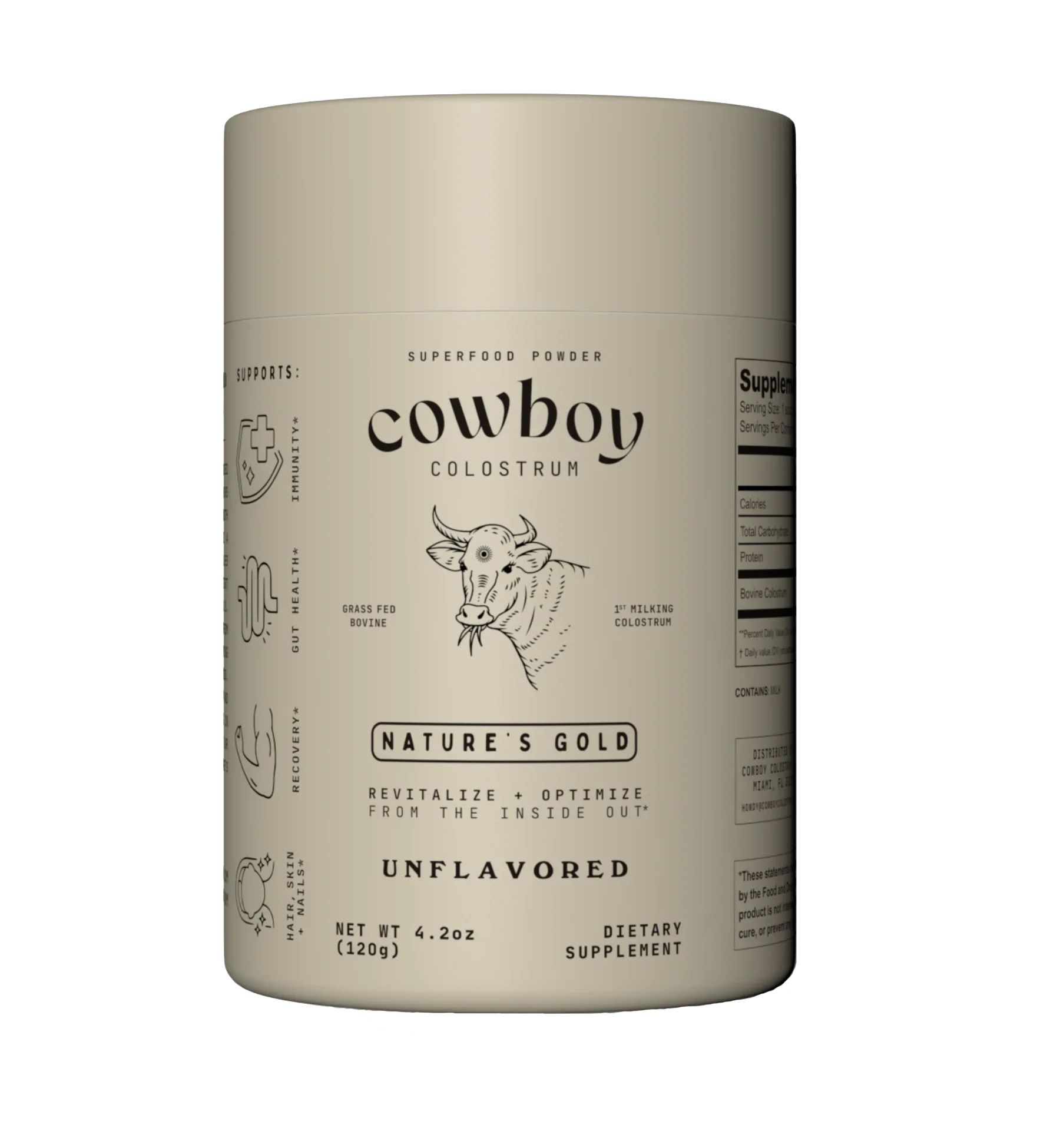 Cowboy Colostrum supplement bottle - #4 rated colostrum product