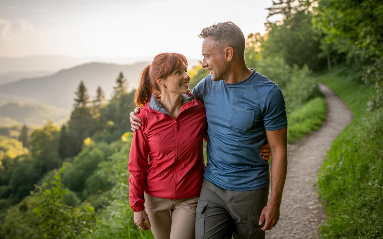 couple hiking