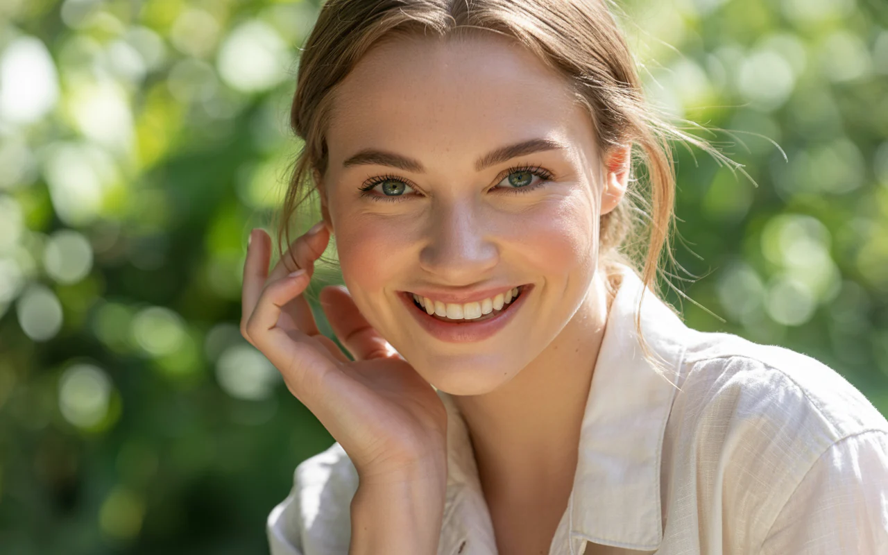 Girl smiling at the camera