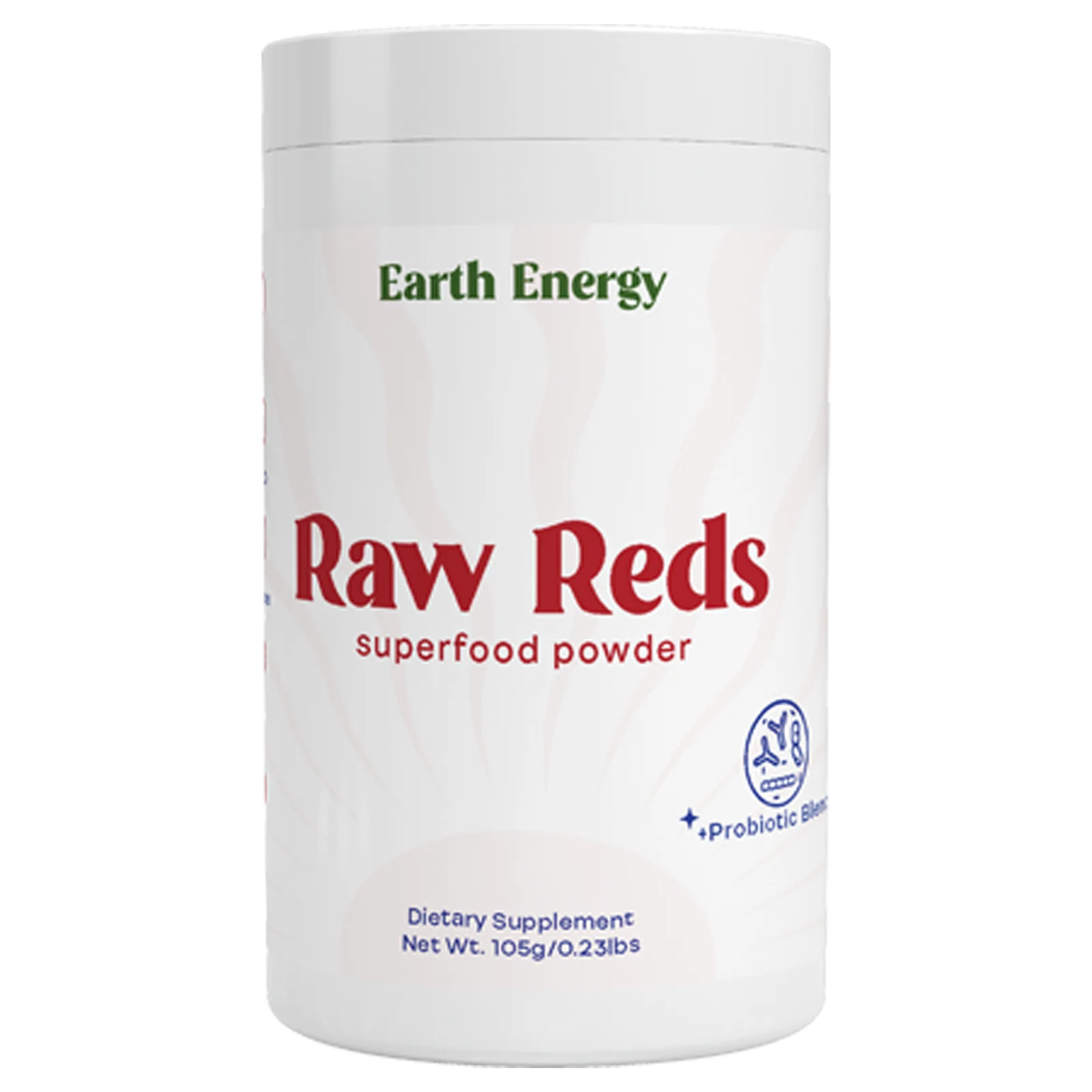 Earth Energy Raw Reds supplement container - #1 rated red superfruit supplement