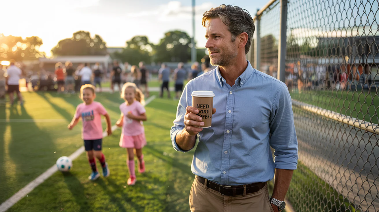 Man holding a coffee cup