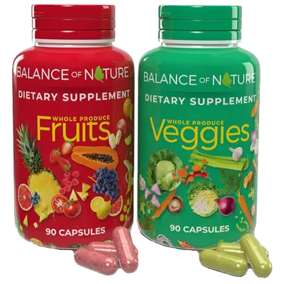 Balance of Nature Fruits & Veggies supplement bottles - #2 ranked product