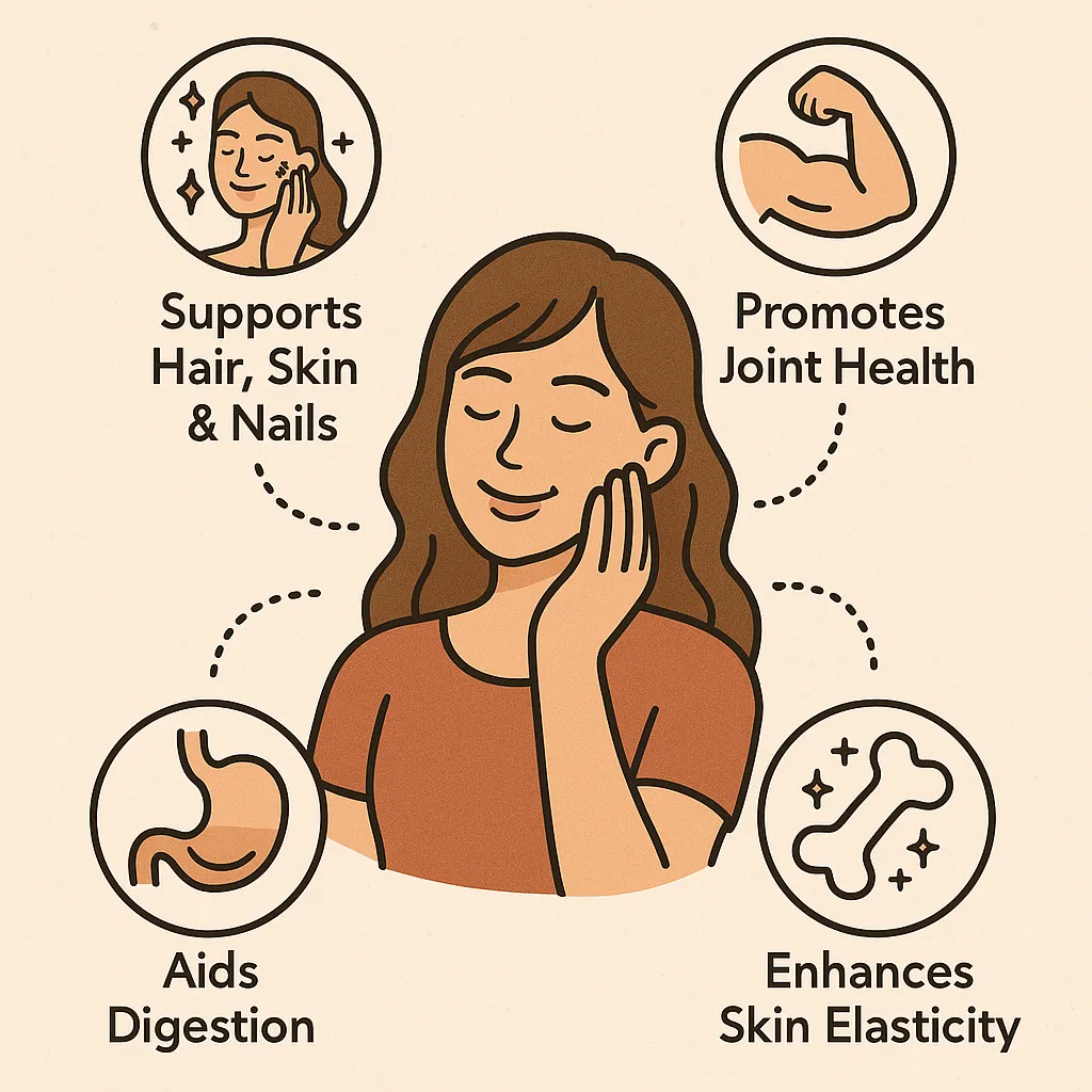 Multi-collagen benefits illustration