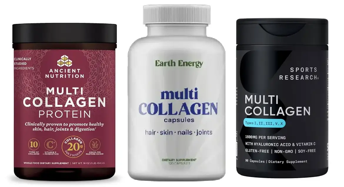 Multi-collagen supplement bottles comparison - top choices